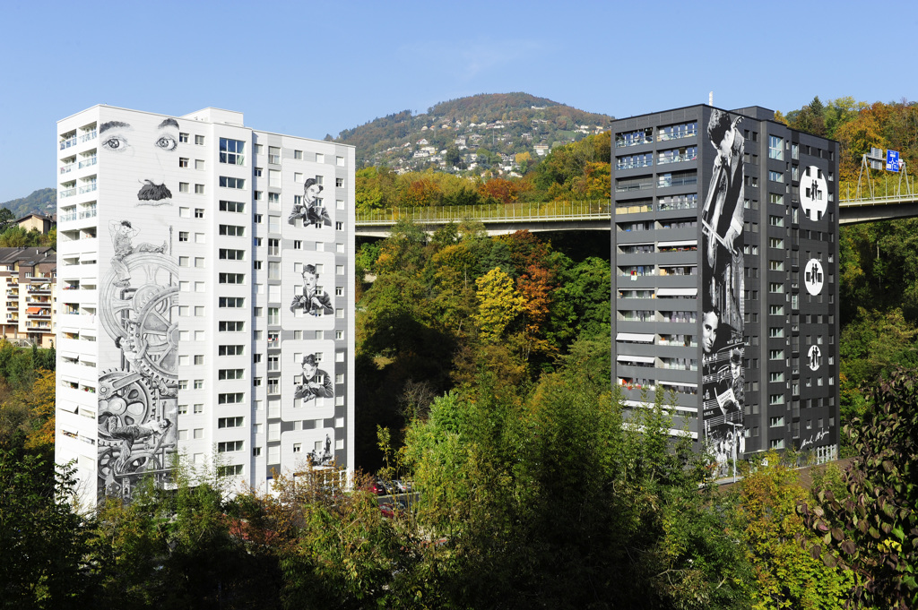 Restauration des tours de Gilamont à Vevey par le bureau Chiche Architectes SA à Lausanne